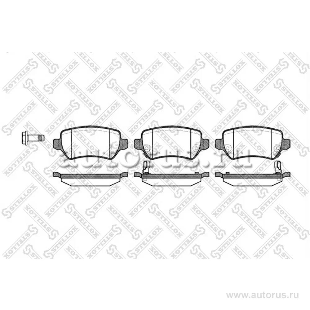 Колодки дисковые з. Opel Astra G 1.8-2. STELLOX 968002L_SX