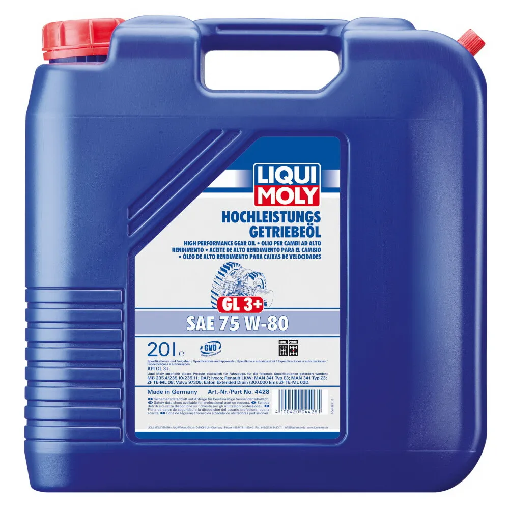 Масло трансмиссионное Hochleistungs-Getrieb. 75W-80 GL-3+ (20л) LIQUI MOLY 4428