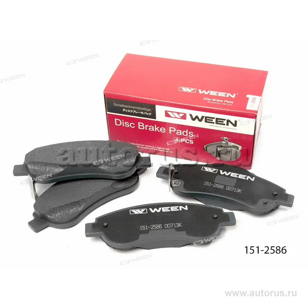 Тормозные колодки дисковые передние HONDA CR-V III/IV WEEN 151-2586