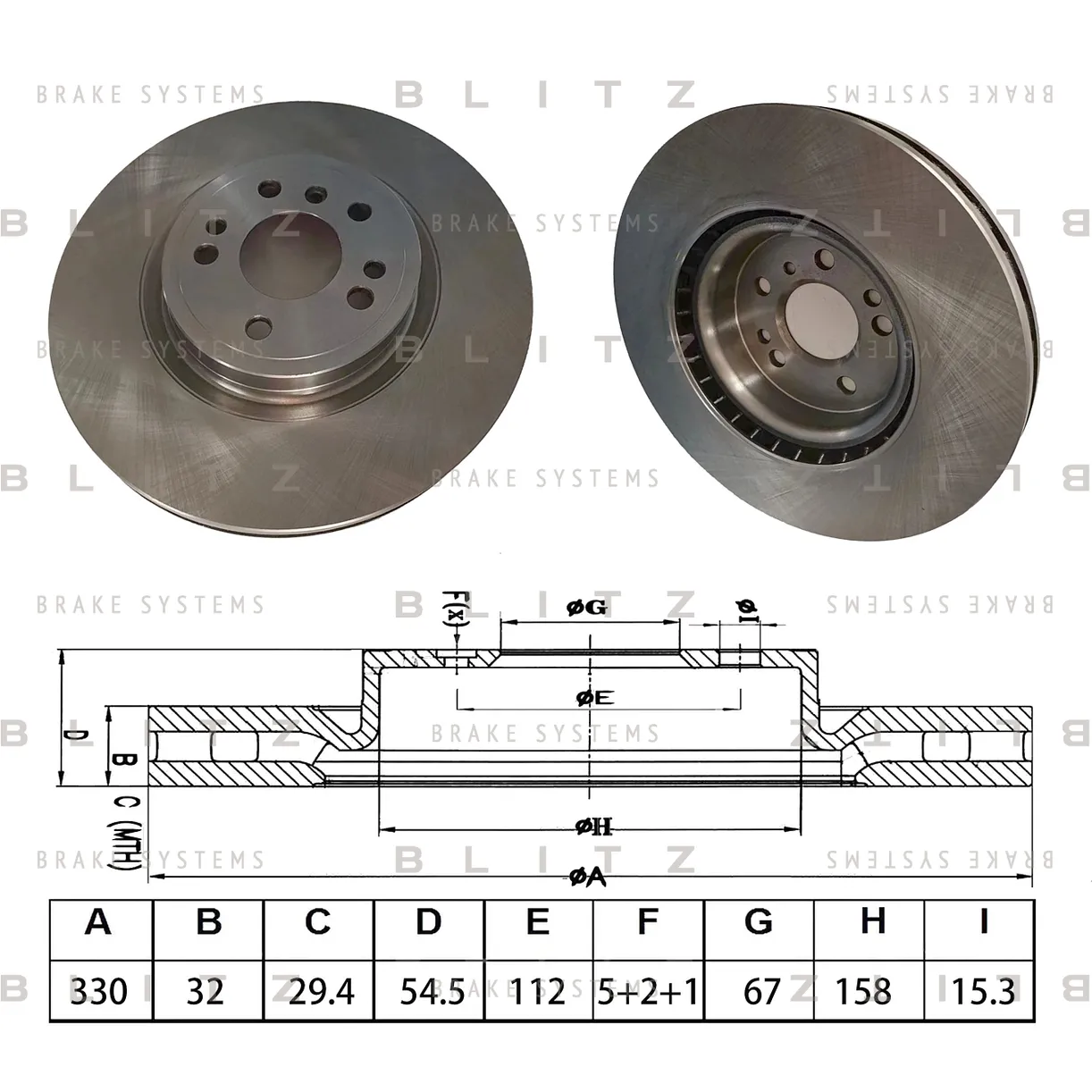 Диск тормозной передний вентилируемый MERCEDES ML(W166) 11->/GLE(W166/C292) 15-> BLITZ BS0641