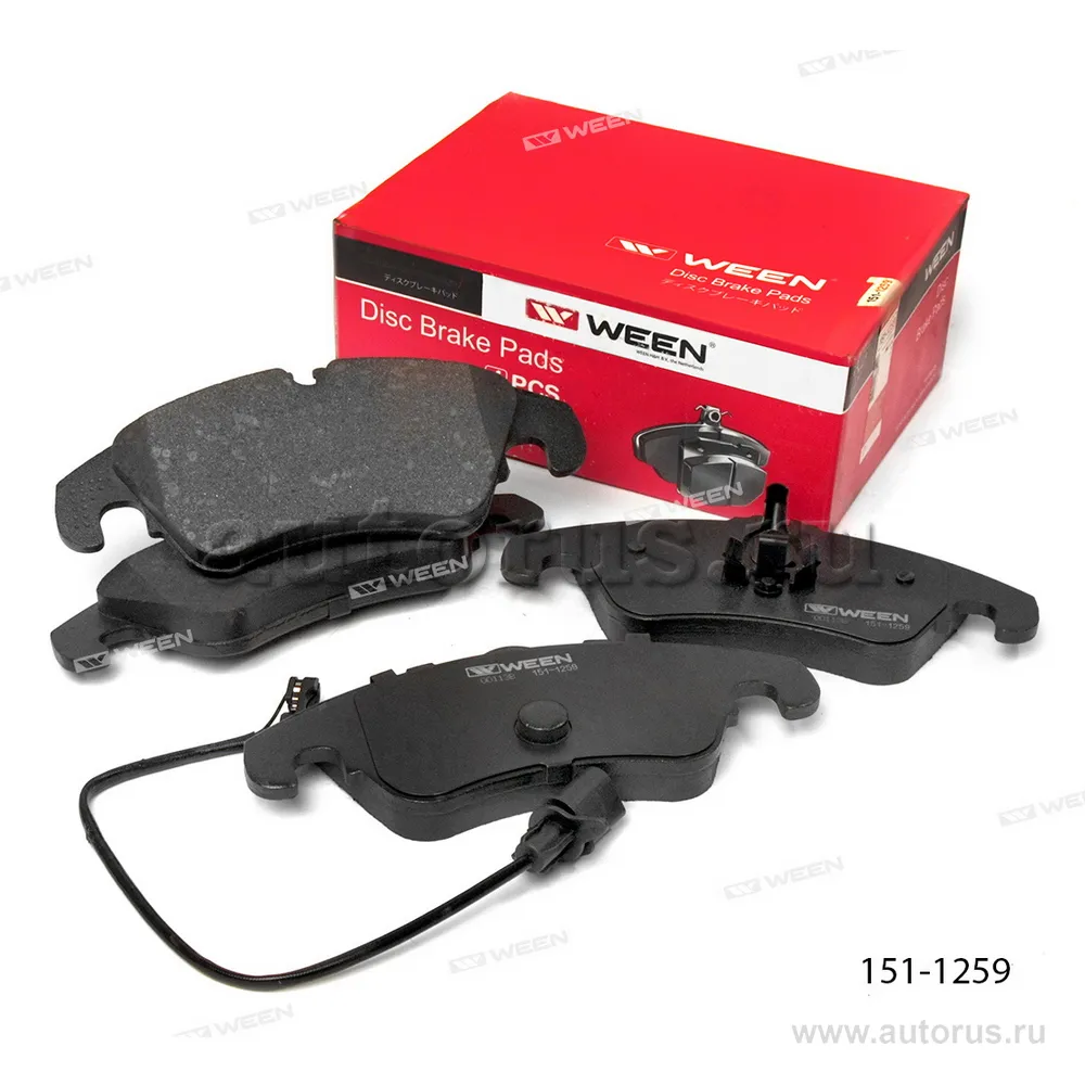 Тормозные колодки дисковые передние AUDI A4 (8K,B8), A4 Allroad (8KH,B8), A5 (8T), Q5 WEEN 151-1259