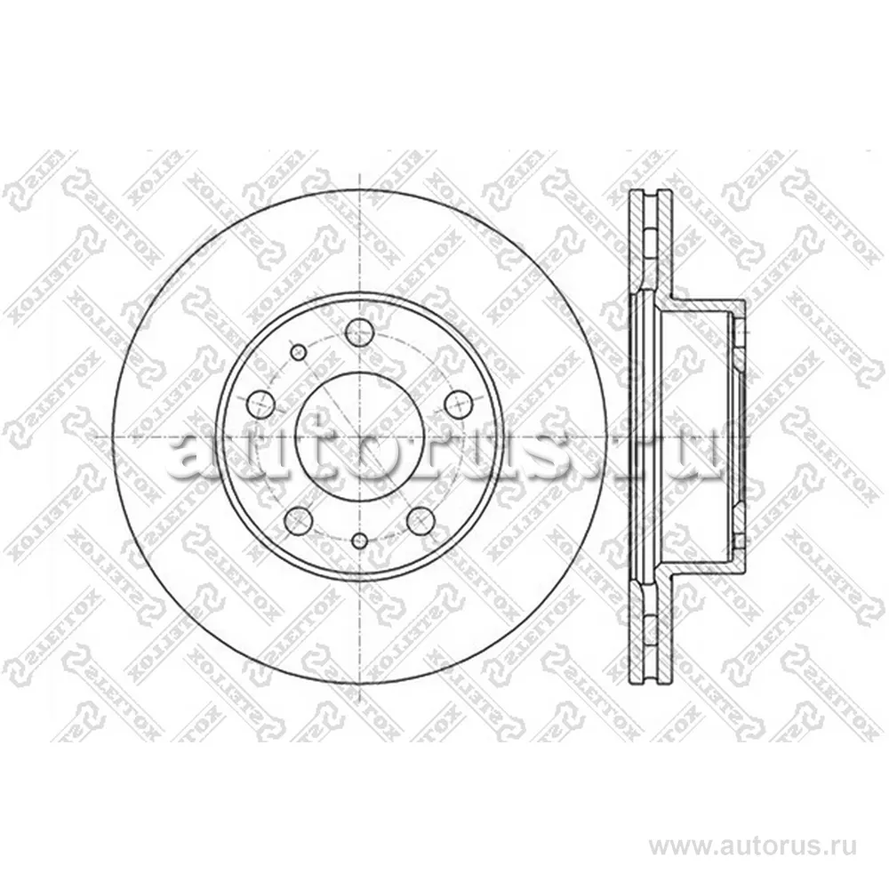 Диск тормозной передний FIAT DUCATO,PEUGEOT BOXER,CITROEN JUMPER STELLOX 60209945V_SX