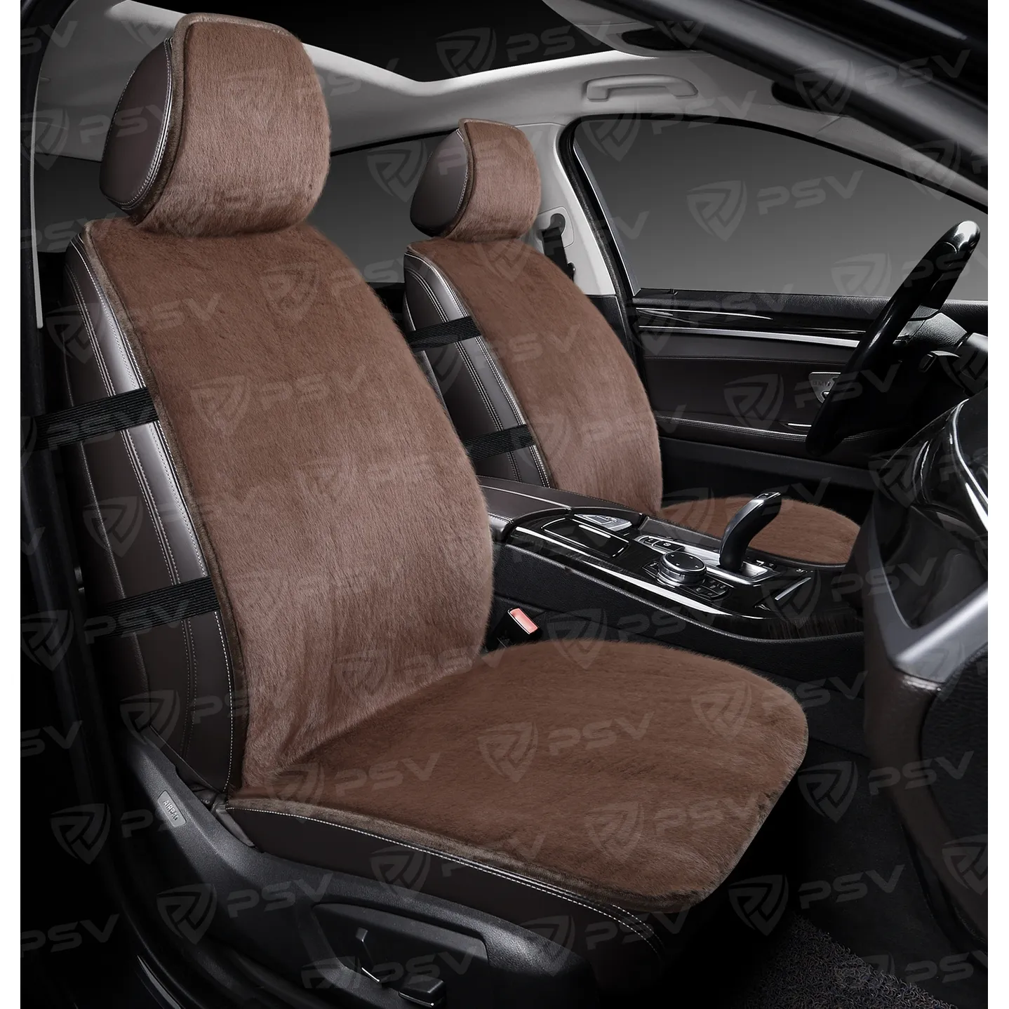 Накидка на сиденье меховая универсальная PSV Norka Lux FRONT (Коричневый), 1 штука PSV 137770
