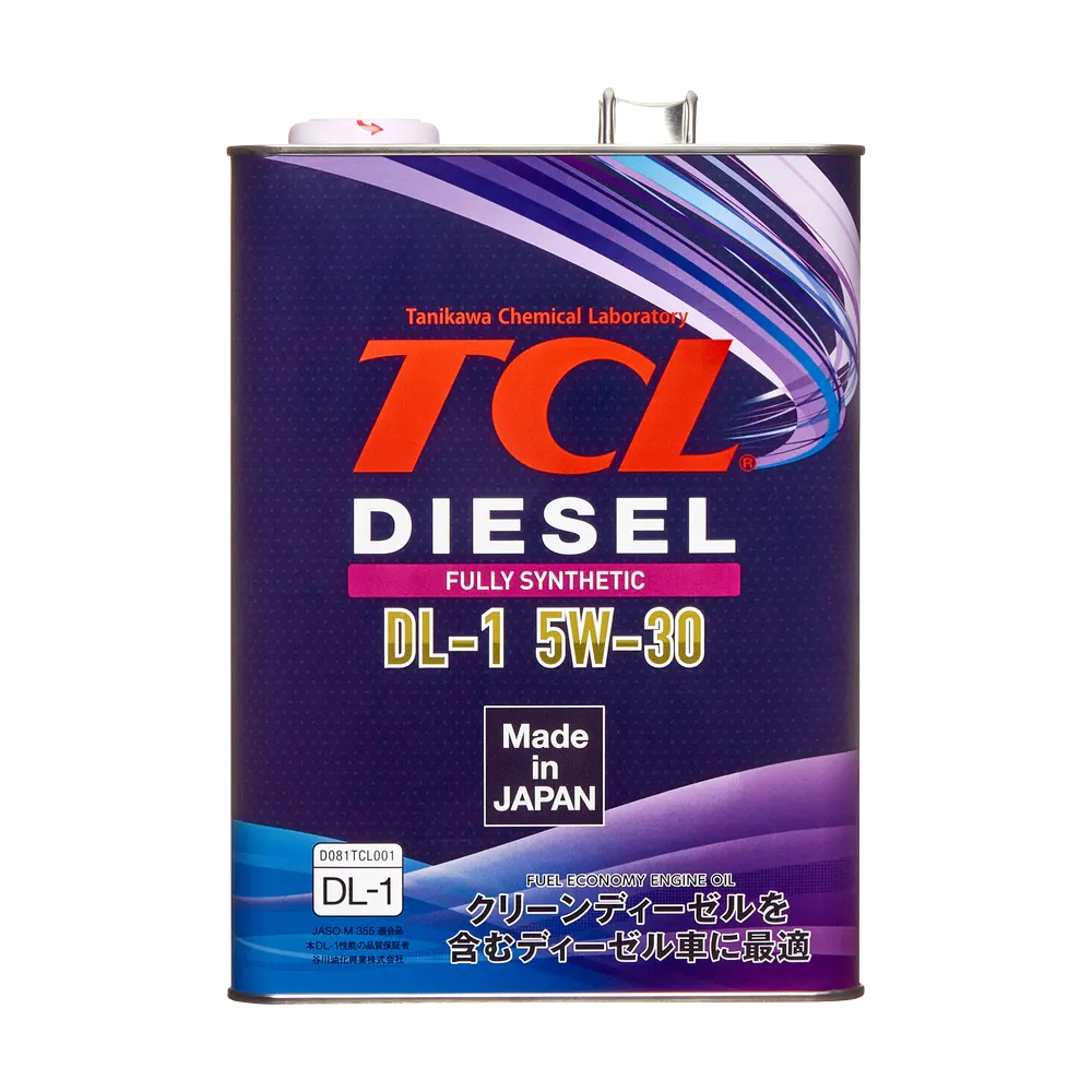 Масло для дизельных двигателей TCL Diesel, Fully Synth, DL-1, 5W30, 4л TCL D0040530