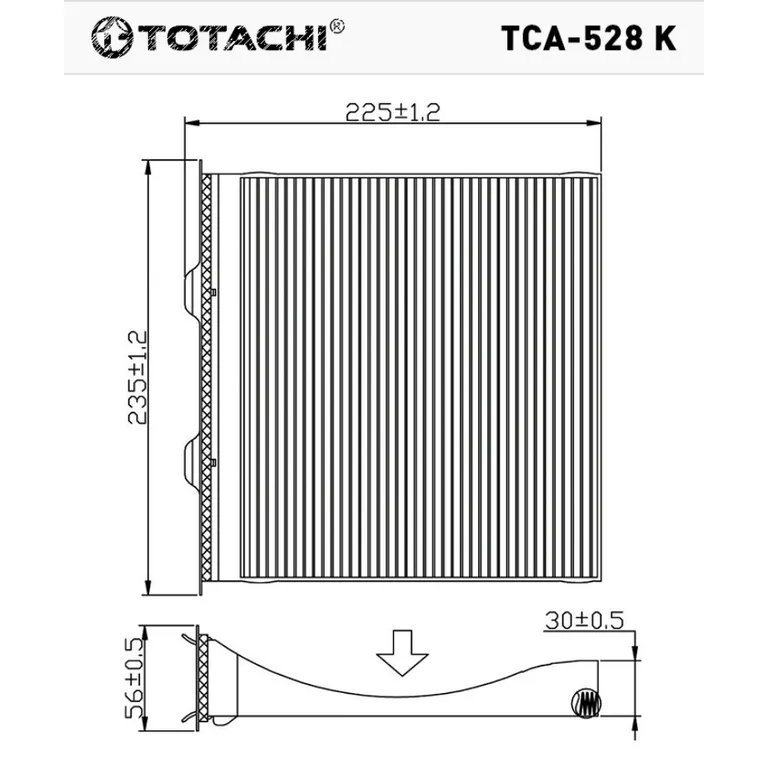 Фильтр салона, угольный TOTACHI TCA-528K AC-903 E/EX 72880-FG0009P TOTACHI TCA-528K