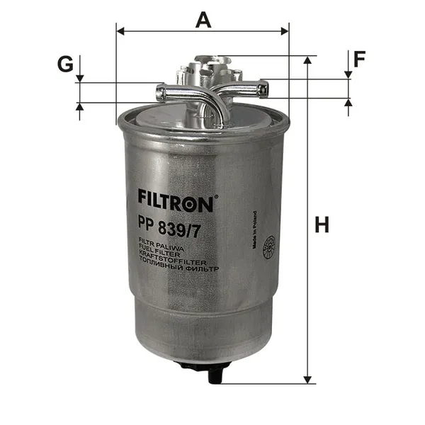 Фильтр топливный FILTRON PP839/7