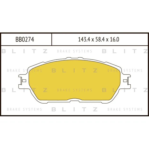 Колодки тормозные дисковые передние LEXUS ES 91-> BLITZ BB0274