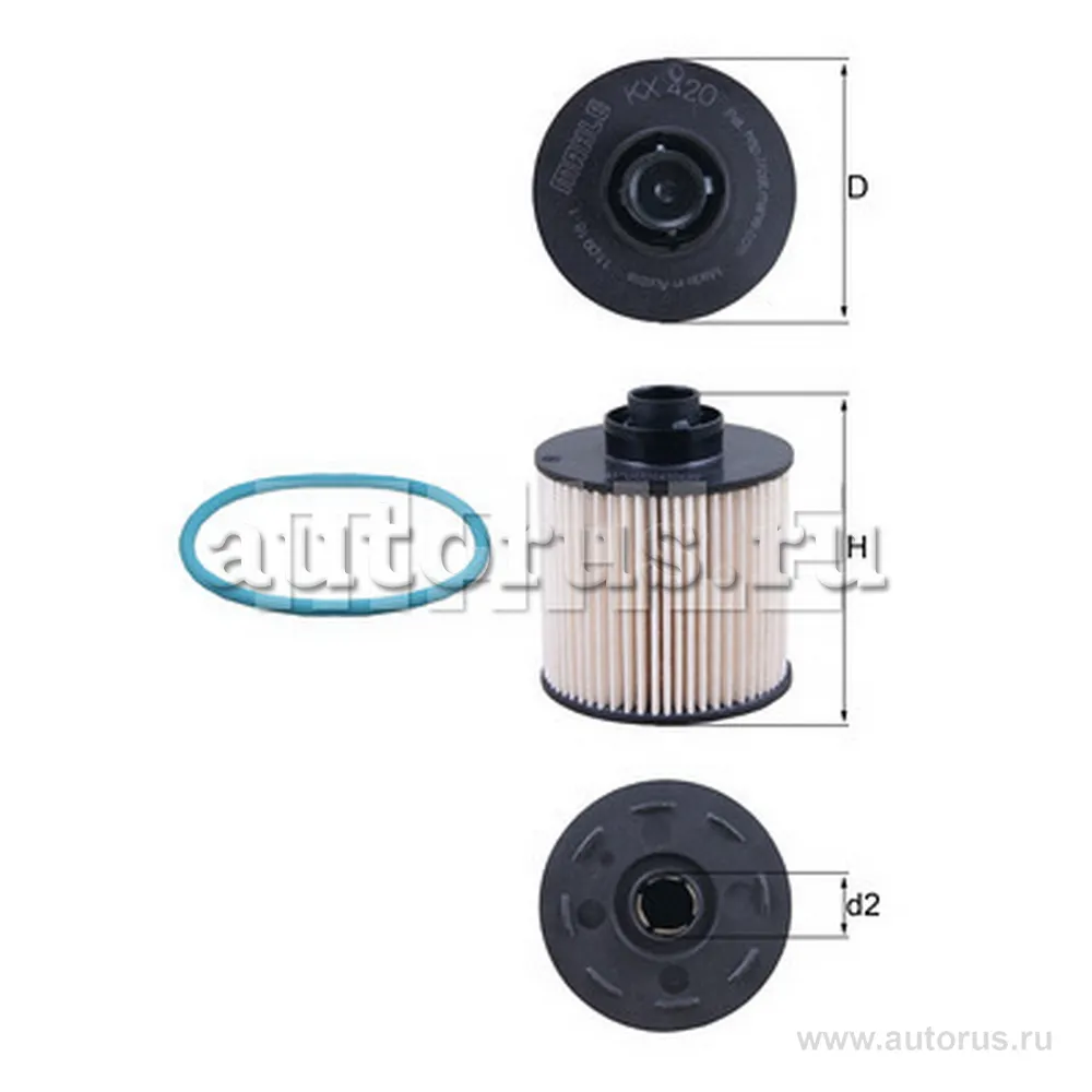 Фильтр топливный CITROEN/PEUGEOT/OPEL/TOYOTA (дизель) KNECHT/MAHLE KX 420D