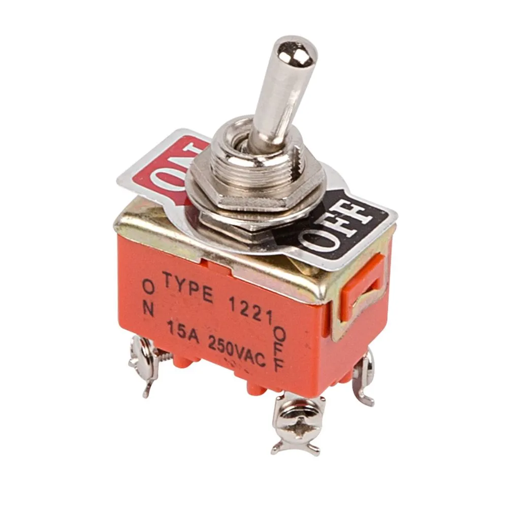 Тумблер 250V 15А (4c) ON-OFF двухполюсный (KN-201) (в упак. 1шт.), , Max Вт REXANT 06-0326-B