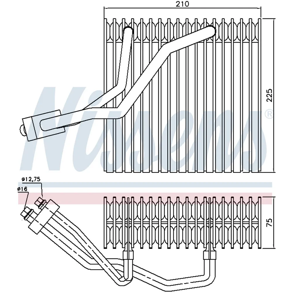 Испаритель SKODA OCTAVIA (1U), VW GOLF IV 92176 NISSENS 92176