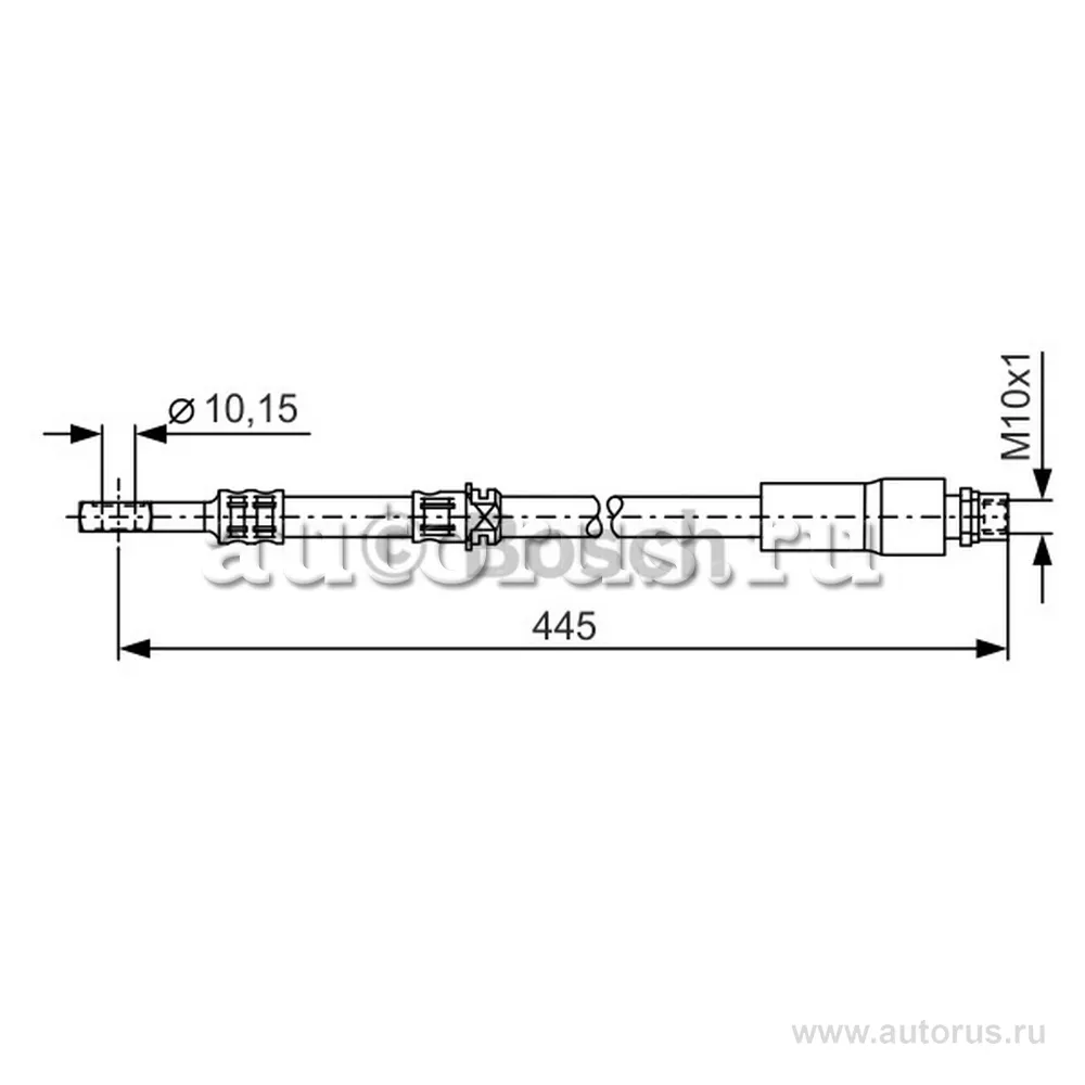 Шланг тормозной OPEL ASTRA H/ZAFIRA 1.2-2.0 04- 445 мм передний