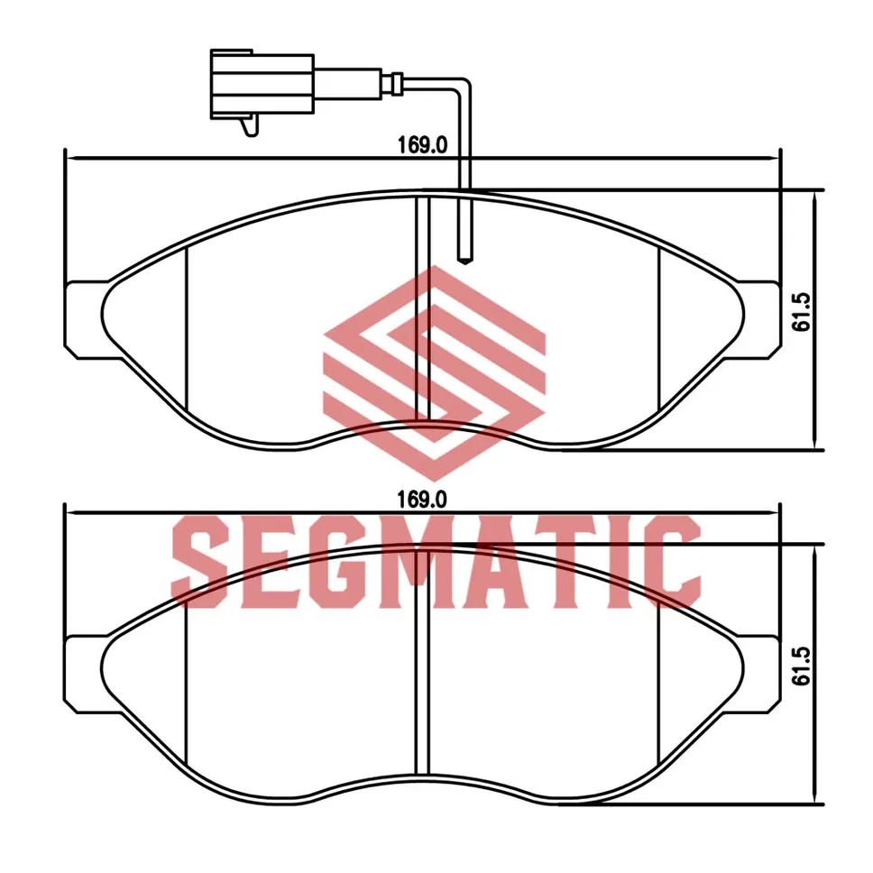 Колодка торм диск пер Peugeot Boxer 2.2 2006-; Fiat Ducato 2.3 2006-; Peugeot Boxer 2.2 2011- SEGMATIC SGBP2631