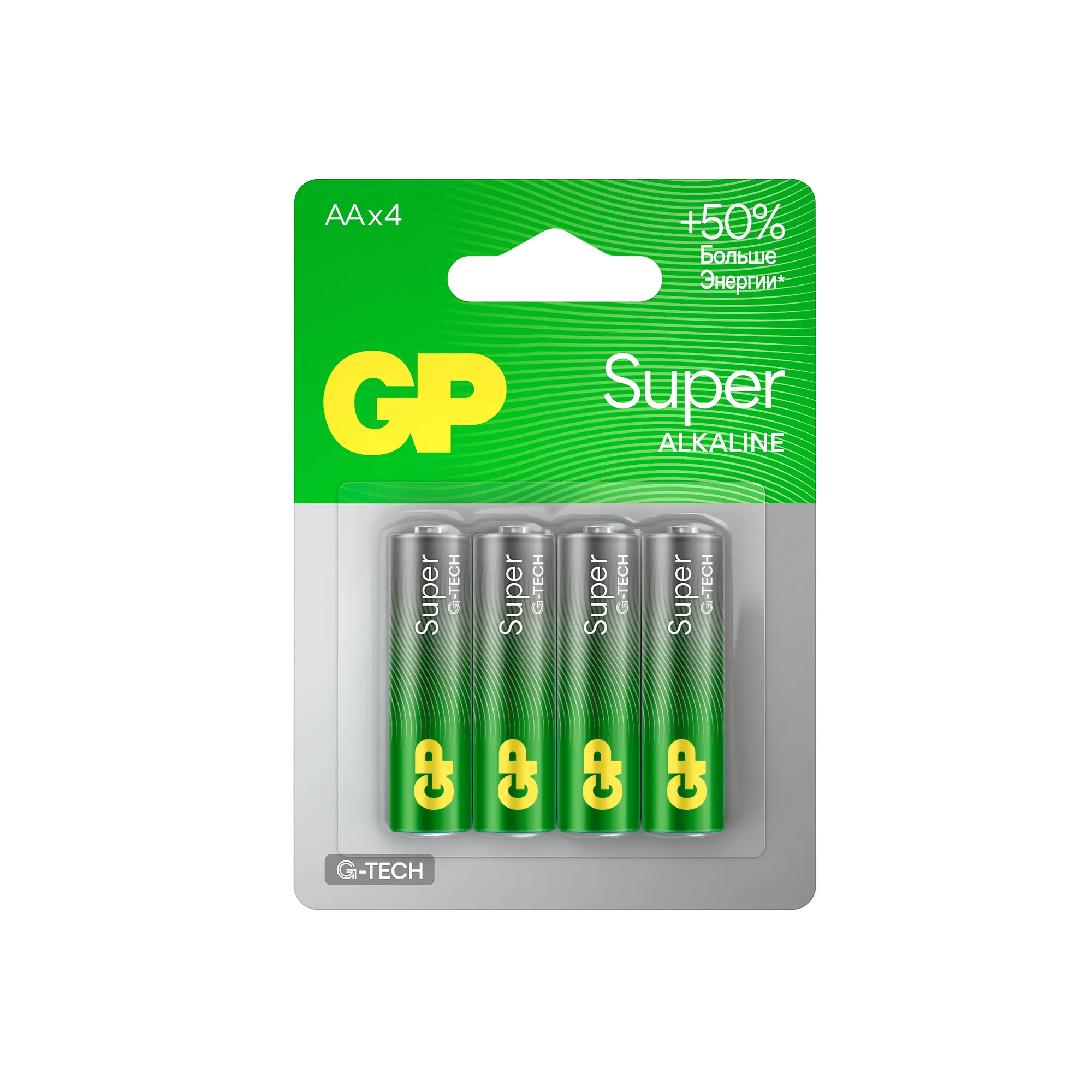 Батарейка алкалиновая GP Batteries SUPER Alkaline AA 1,5V (4 шт) GP 15A-2CR4