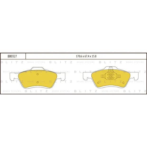 Колодки тормозные дисковые передние FORD Escape 03->MAZDA Tribute 03-> BLITZ BB0327