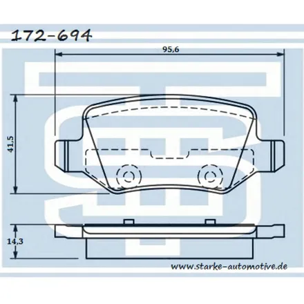 Колодки тормозные STARKE 172694