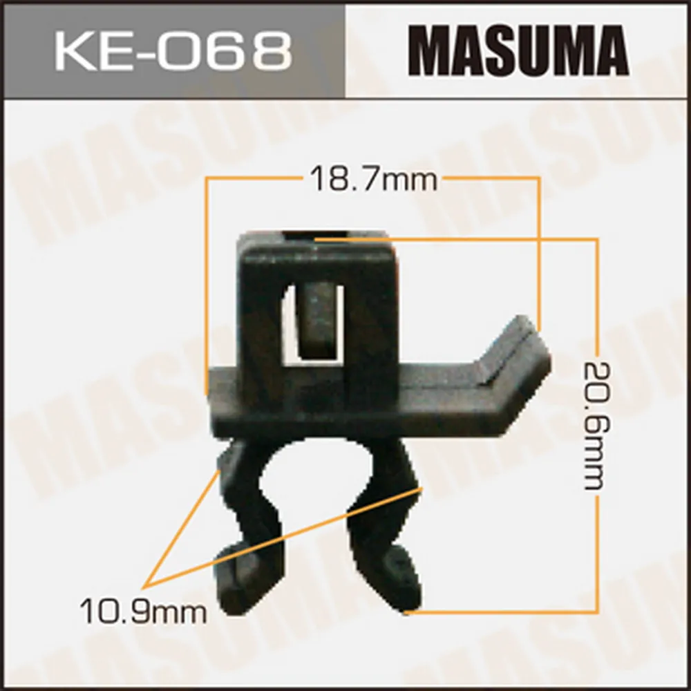 Клипса автомобильная (автокрепеж) (упаковка 50 шт, цена за 1 шт) MASUMA KE-068