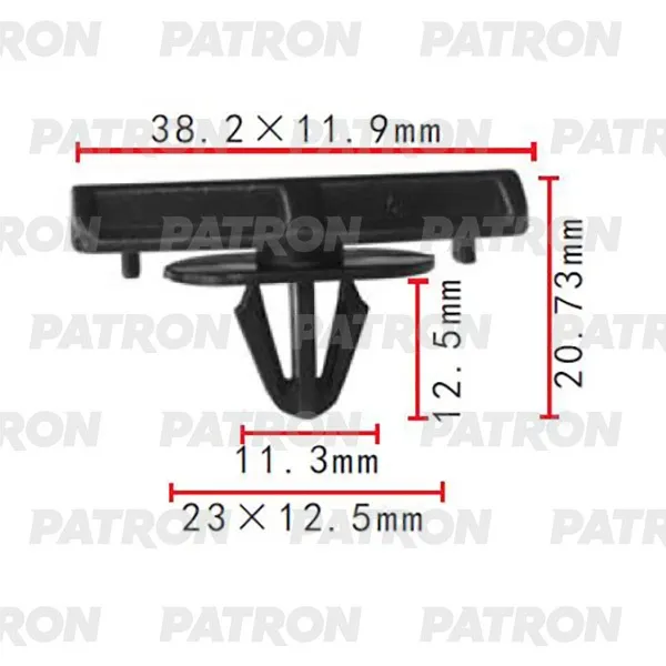 Клипса пластмассовая Chrysler Применяемость: Пистон молдинга D=38.2x11. PATRON P372025
