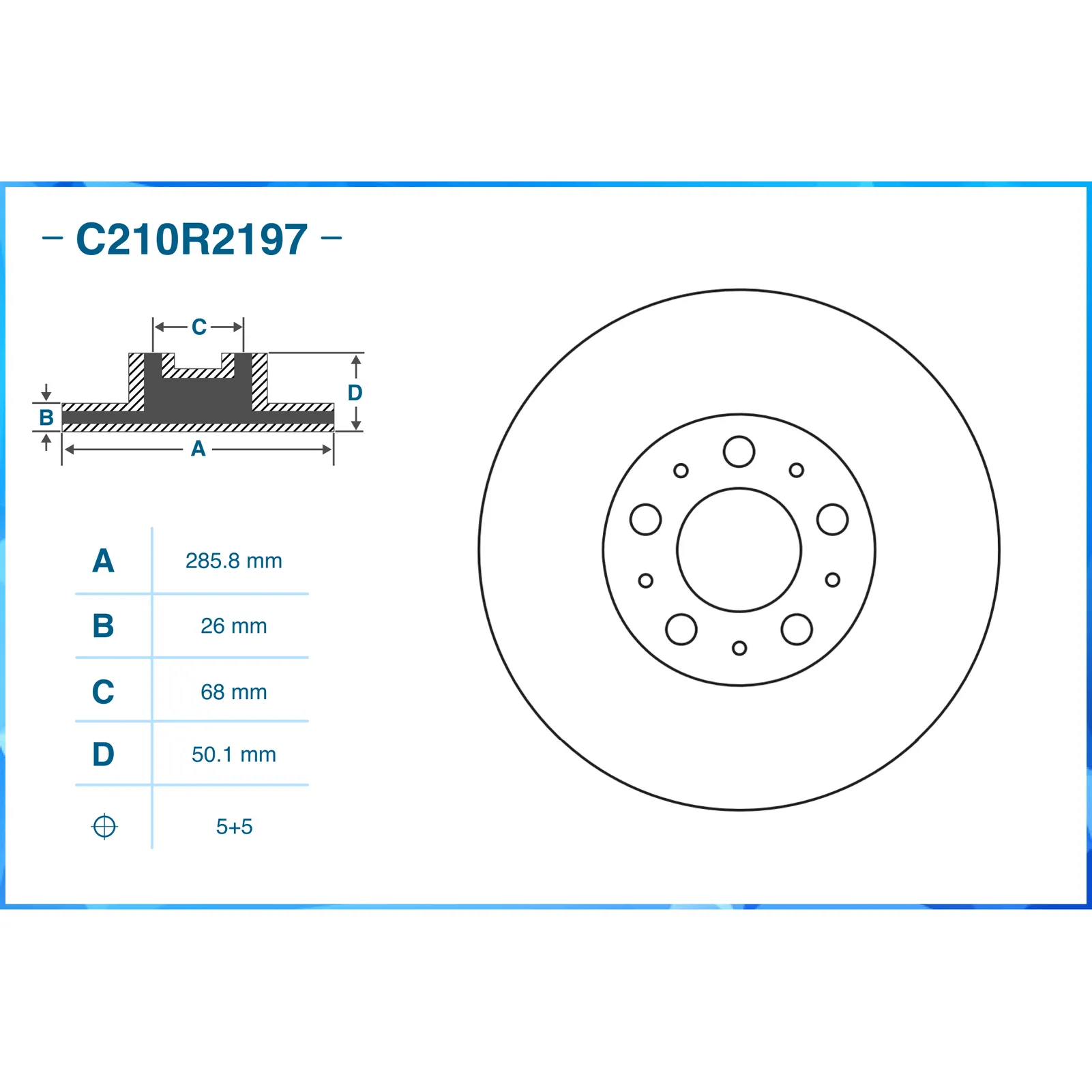 Диск тормозной передний CWORKS C210R2197
