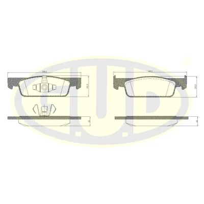 КОЛОДКИ ПЕР REN CLIO 12-/DAC LOGAN II/MCV 12-/SANDERO II 13- G.U.D GBP154000
