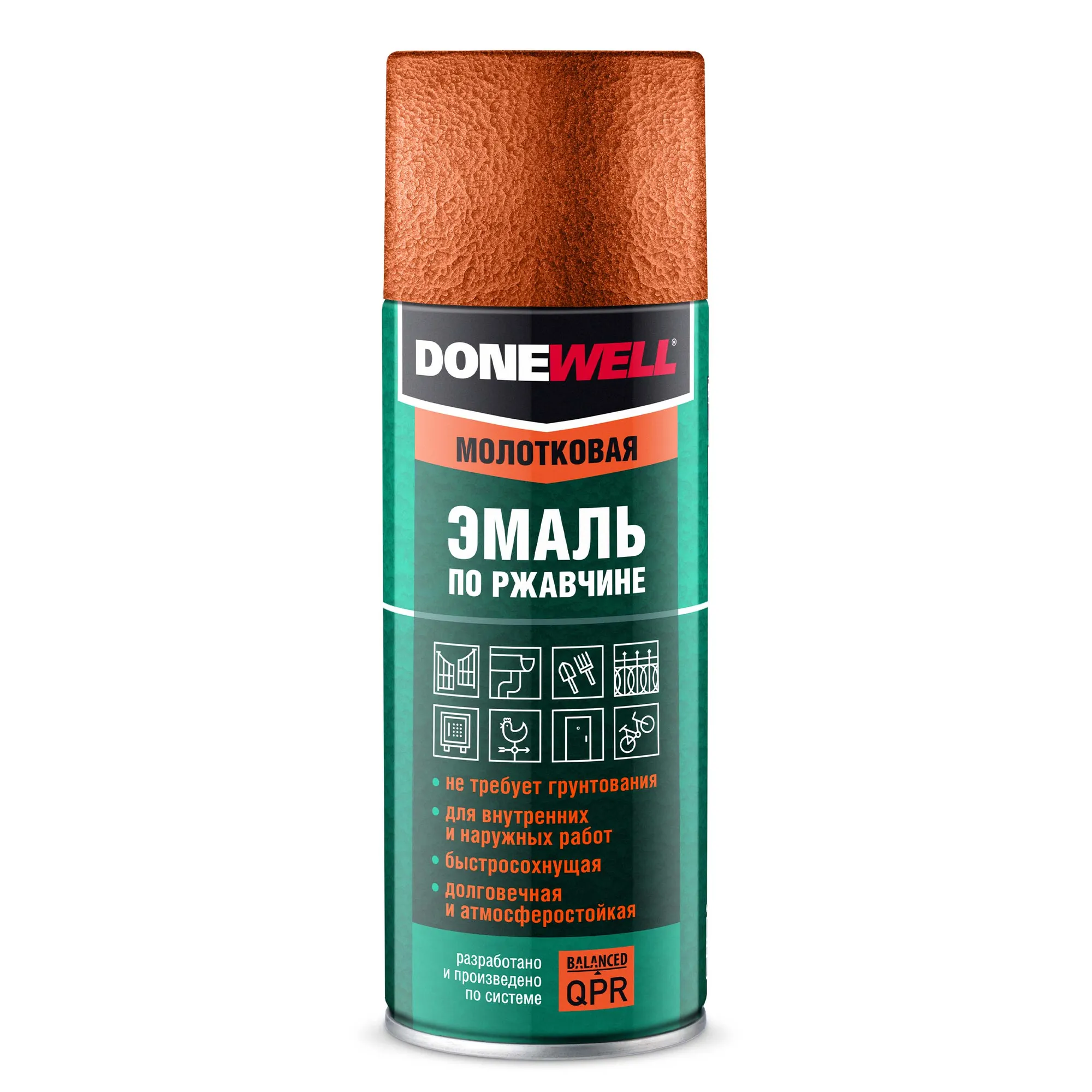 Эмаль DONEWELL молотковая по ржавчине медная DONEWELL KERRY DW3007