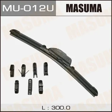 Щетка стеклоочистителя 300 мм бескаркасная 1 шт MASUMA Nano Graphite MU-012U