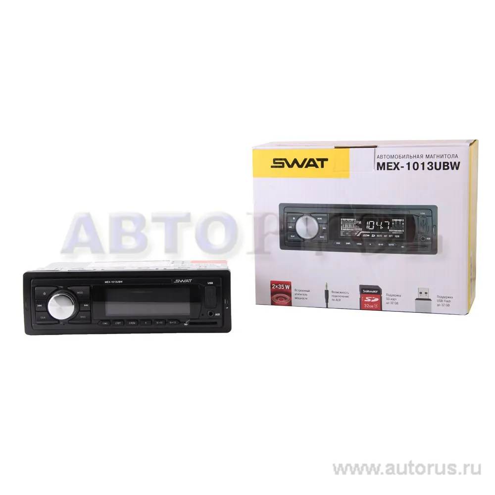 Автомагнитола SWAT MEX-1013UBW, 2x35 Вт., USB