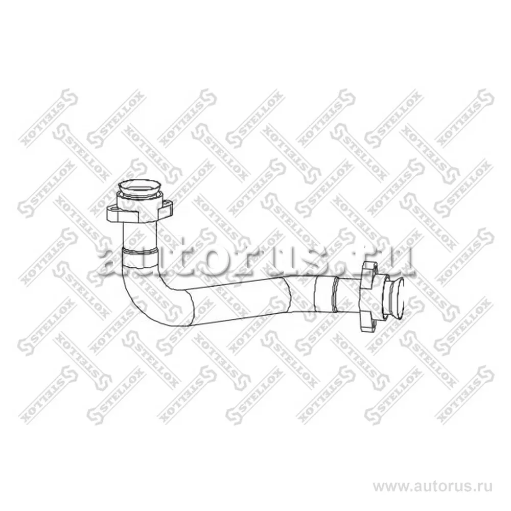 Труба глушителя от турбины (правая) 3-изг MB ACTROS STELLOX 8203594_SX