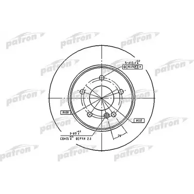 Диск тормозной задний MERCEDES-BENZ:C-CLASS (W202) [ 05.94-05.00 ] PATRON PBD2813
