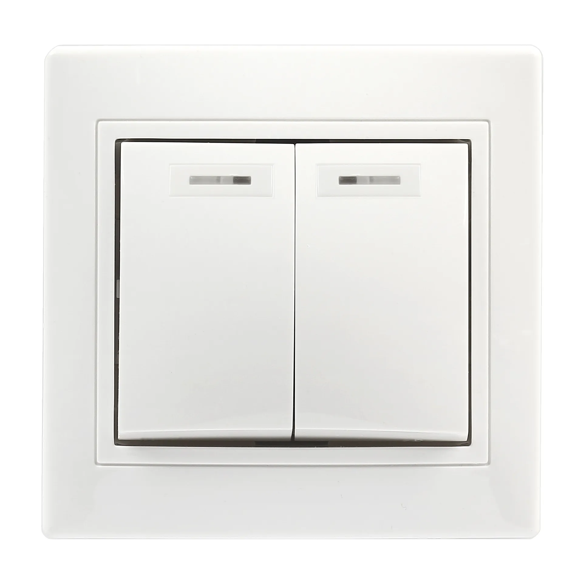Выключатель 2-клавишный с индикатором 10а белый венера SMARTBUY SBE-01W-10-SW2-1