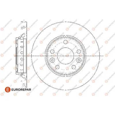 Диск тормозной RENAULT DUSTER 11, FLUENCE 10, LAGUNA III 07, MEGANE III 08, SCENIC III 09 EUROREPAR 1667860480
