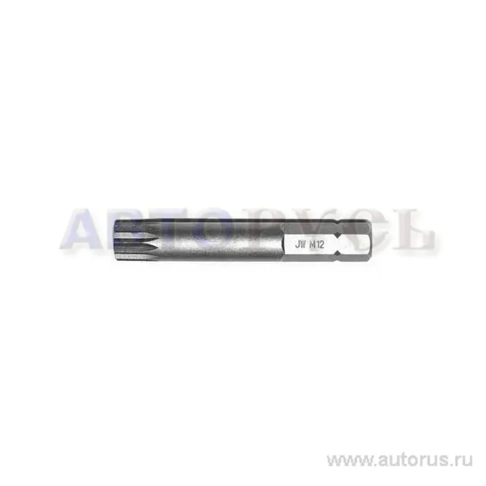 Бита 10 мм SPLINE, М12, 75 мм S2 материал JONNESWAY D10M75M12A