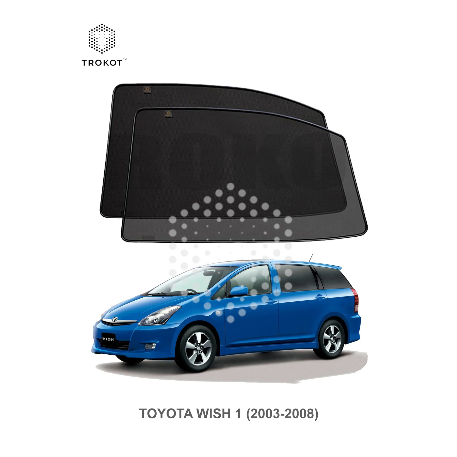 Комплект шторок на задние двери Toyota Wish (1) (2003-2008)
