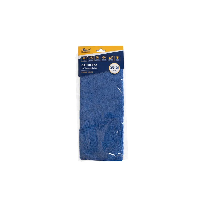Салфетка из микрофибры с сеткой скрапер (3540 см) KRAFT KT860616