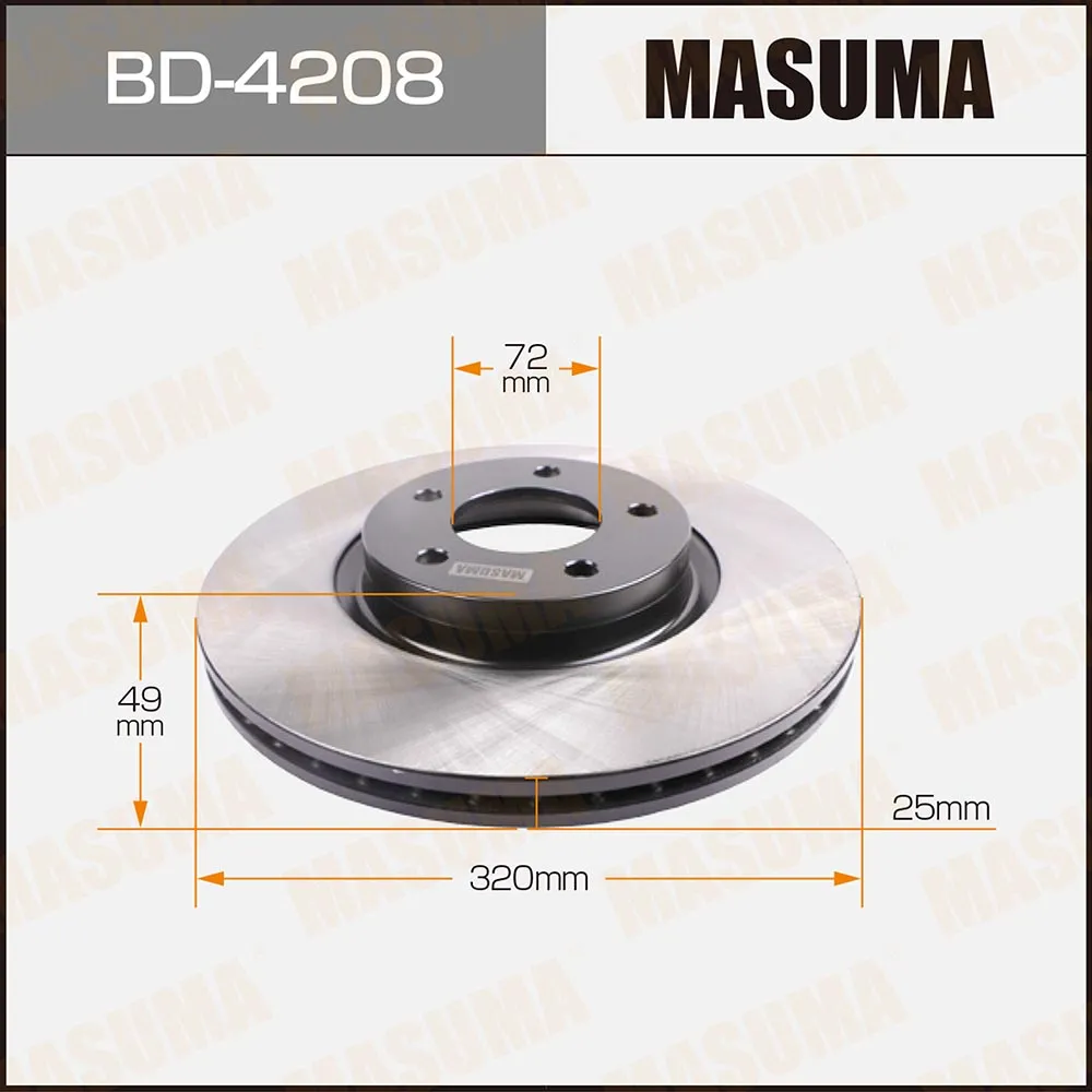 Диск тормозной MAZDA 3 пер. MASUMA BD4208