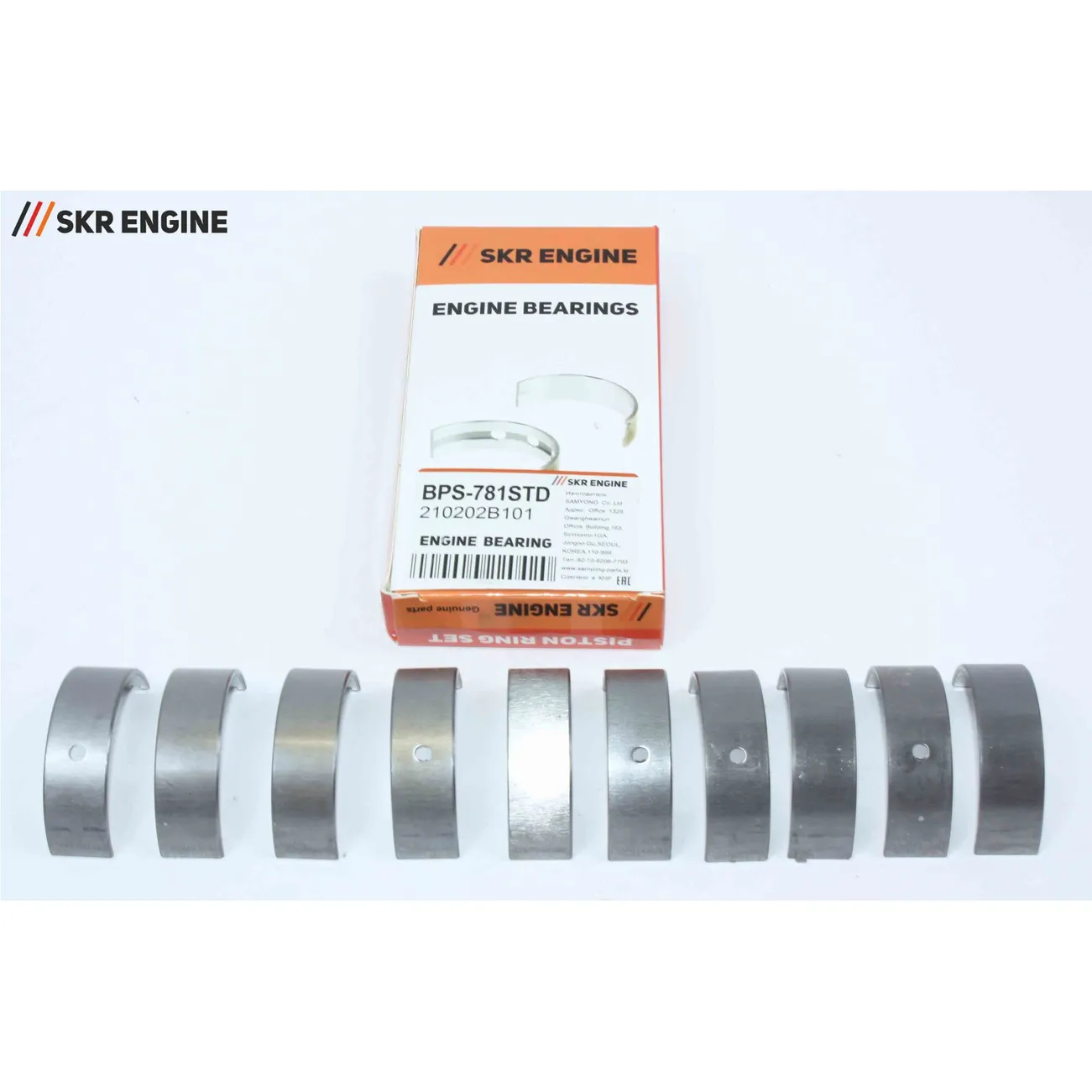 Вкладыши коренные (STD) (комплект.) SKR ENGINE BPS-781STD