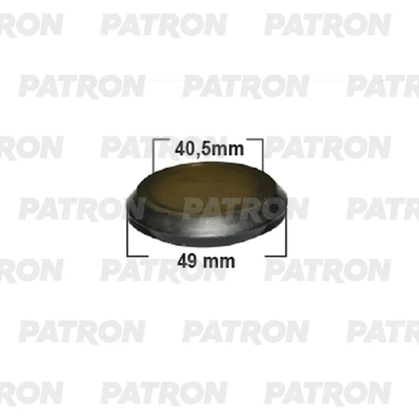 Заглушка пластиковая универсальная диаметр 49 x 40,5 PATRON P37-2828T