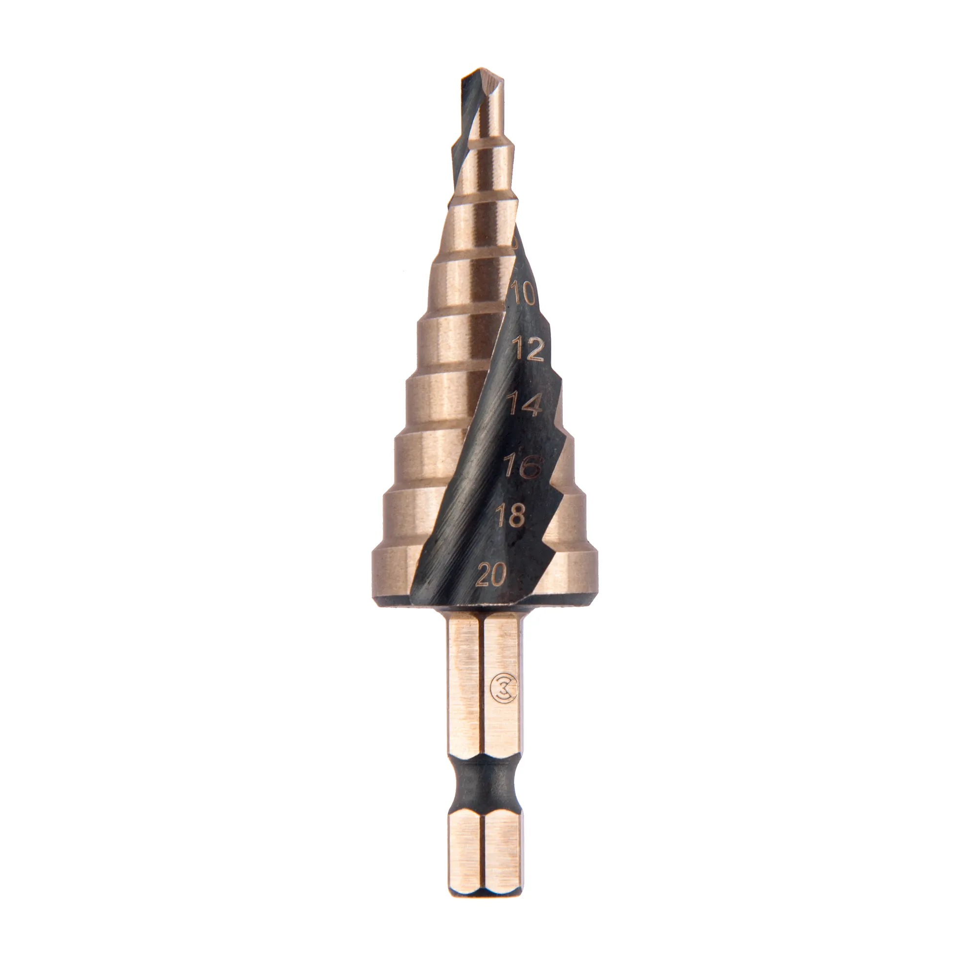 Сверло ступенчатое по мет. витое 4-20мм, 9 ступ.,шаг 2мм, Р6М5, Hex 1/4, MONOGRAM Special Monogram 101-002
