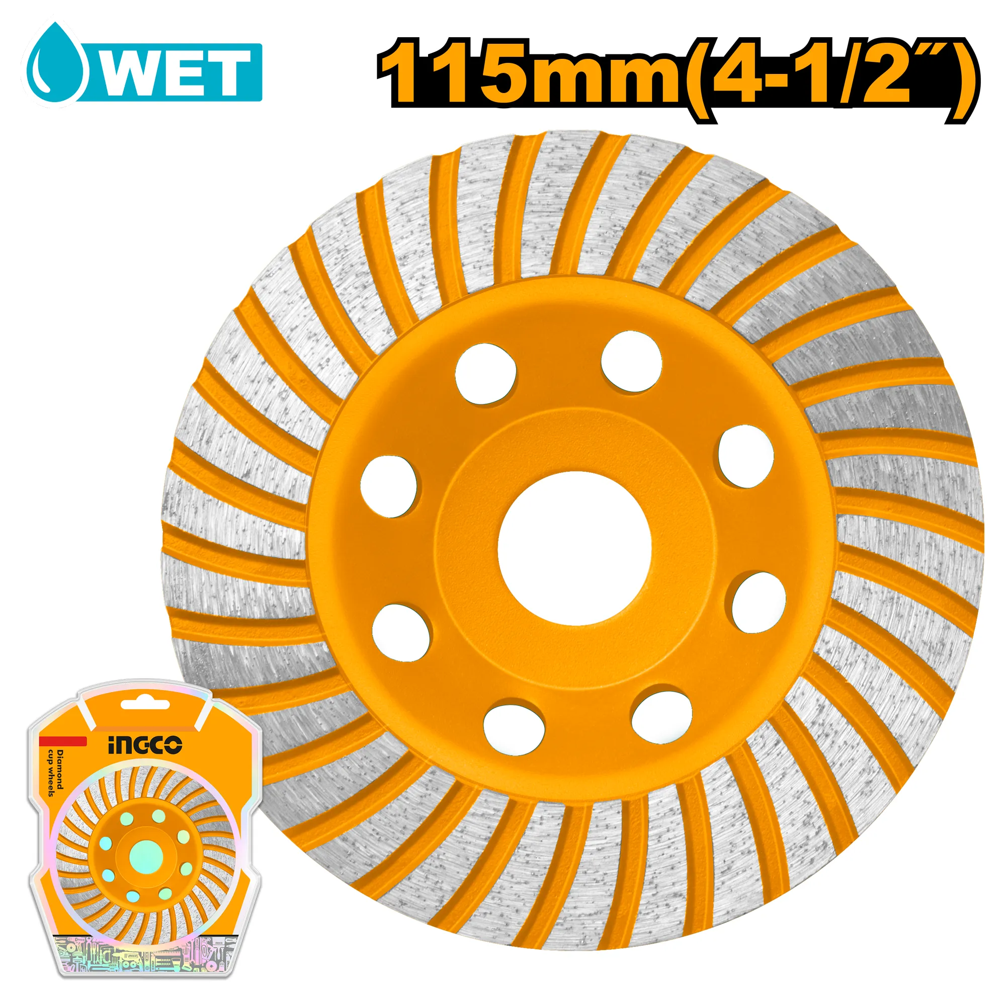 Диск алмазный чашечный шлифовальный 115 мм INGCO CGW011151