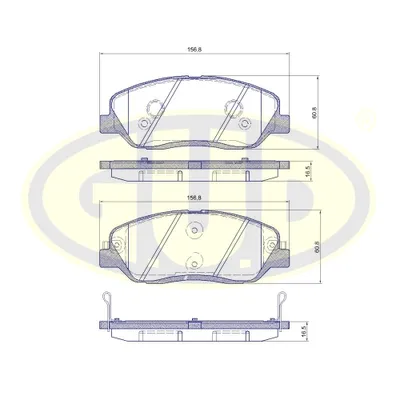 КОЛОДКИ ПЕР HYU SANTA FE 2.2CRDI/2.7.KIA CARNIVAL 2.7/2.9CRDI 06- G.U.D GBP122602