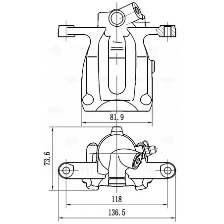 Суппорт торм. для а/м Mercedes A W169 (04-) зад. лев. d=30мм TRIALLI CF 032012