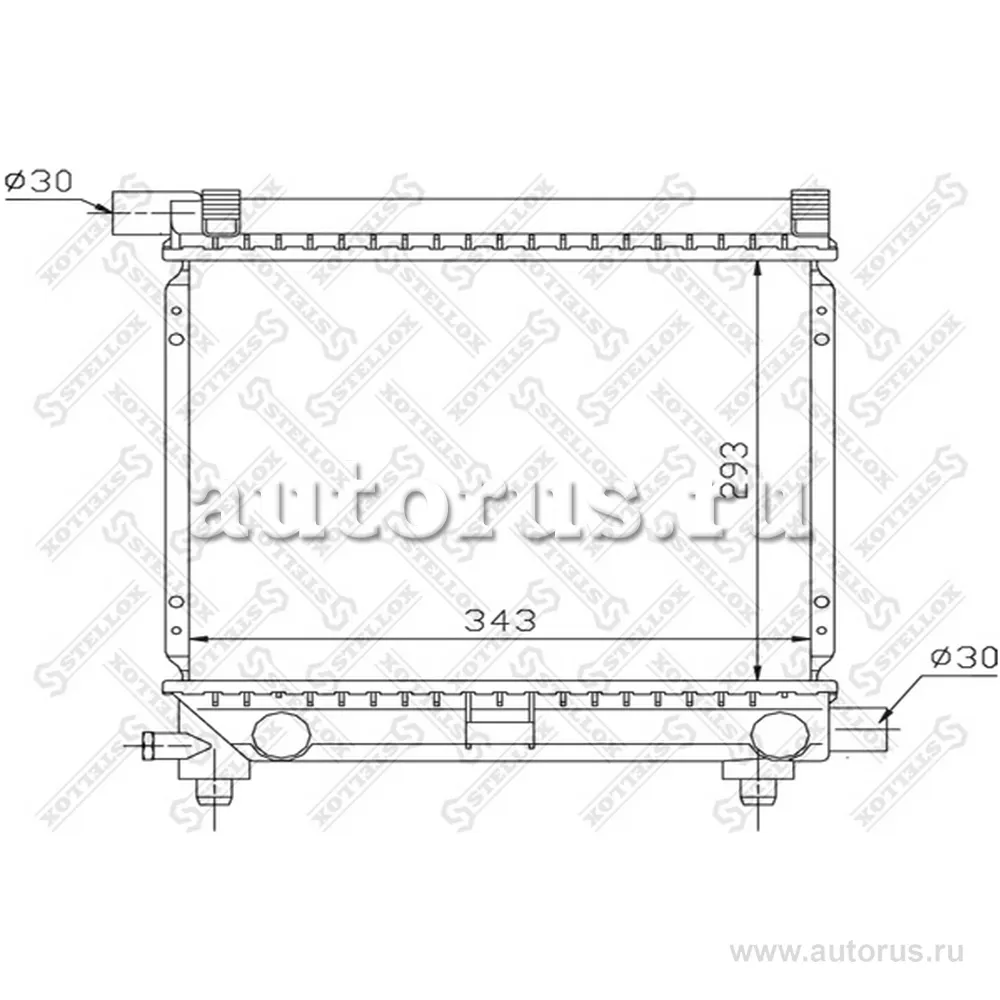Радиатор системы охлаждения MB W124/W201 1.8-2.3 82-93 STELLOX 10-25057-SX