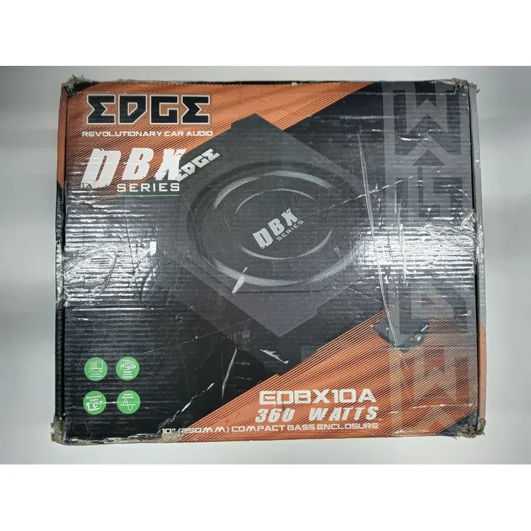 Уценка Сабвуфер активный корпусной под сиденье EDGE EDBX10A-E0 ,max 360w, Уценка, 25 см (10 дюйм.), Max 360 Вт EDGE EDBX10A-E0-N0