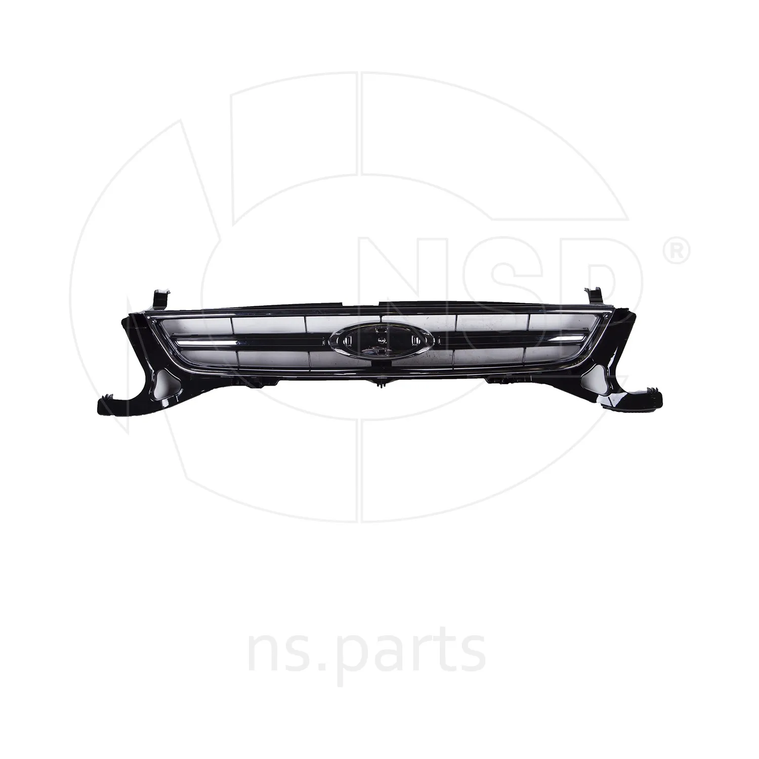 Решетка радиатора FORD Mondeo IV (10-14) (глянцевая + хром)