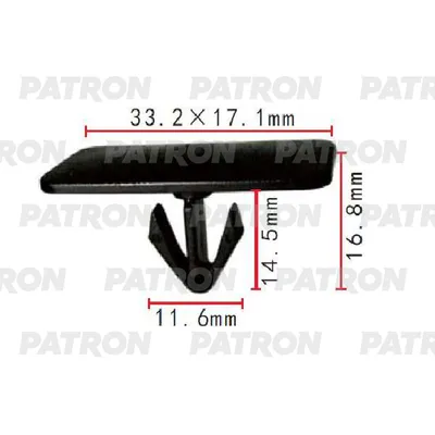 Клипса пластмассовая Chevrolet, GM применяемость: молдинги PATRON P37-1720