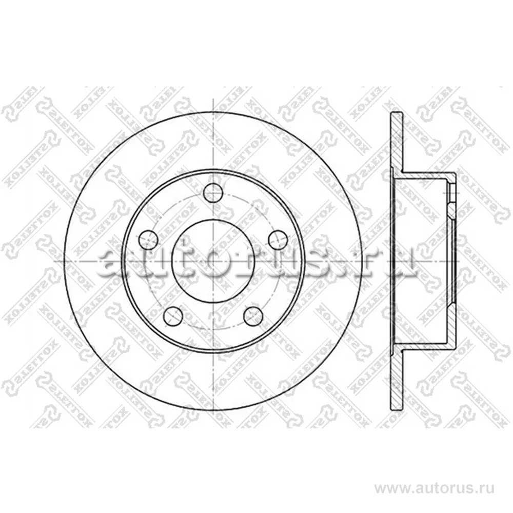 Диск тормозной задний AUDI A6 1.8T-2.5TDI 97> STELLOX 60204764_SX