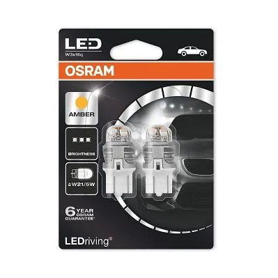 Лампа светодиодная 12V W21/5W 1,5W W3x16q OSRAM LEDRIVING 2 шт. блистер 7915YE-02B