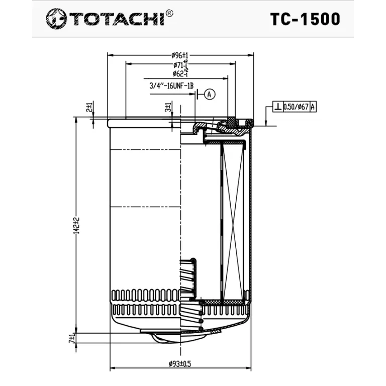 Масляный фильтр TOTACHI TC-1500 96985730 W 6021 TOTACHI TC-1500