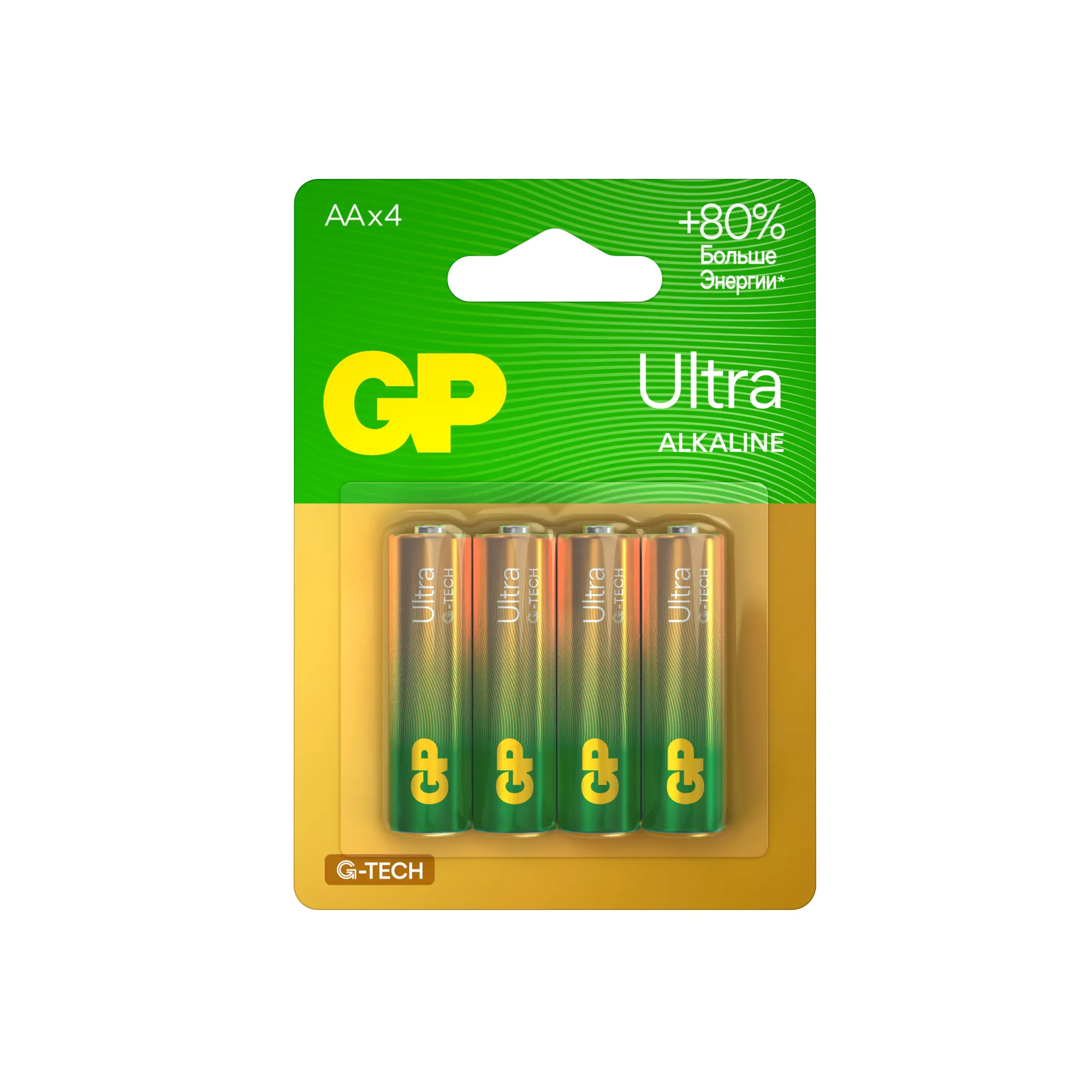 Батарейка алкалиновая GP Batteries Ultra Alkaline AA 1,5V (4 шт) GP 15AU-CR4