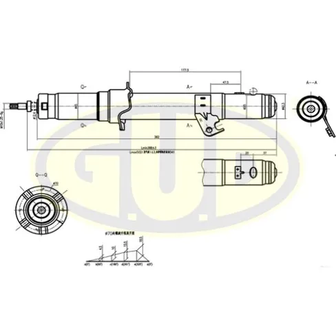 АМОРТИЗАТОР ПЕР R MAZ 6 02-07 G.U.D GSA341351