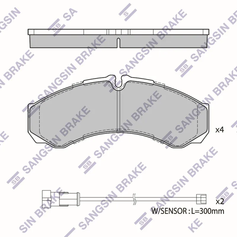 Колодки тормозные IVECO DAILY III 97-09 RENAULT MASTER PRO 04-10 перед. SANGSIN BRAKE SP2638